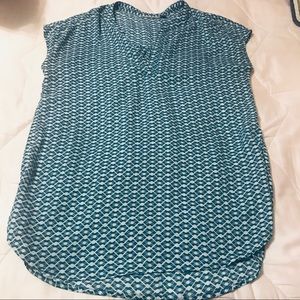 Halogen aqua tunic shirt